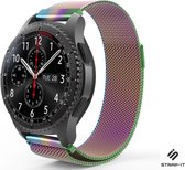 Milanees Smartwatch bandje - Geschikt voor  Samsung Galaxy Watch Milanese band 45mm / 46mm - regenboog - Strap-it Horlogeband / Polsband / Armband