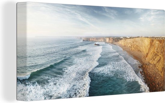 Panorama de la toile Algarve 2cm 40x20 cm - Tirage photo sur toile (Décoration murale salon / chambre)