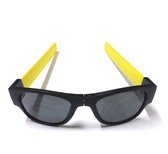 Clix Zonnebril Geel - Vouwbare zonnebril - Vormt naar je hoofd - Snap on