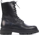 Mace Vrouwen Leren     Veterboots / Laarzen / Damesschoenen M1037 - Zwart - Maat 41