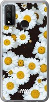 Huawei P Smart (2020) Hoesje Transparant TPU Case - Daisies #ffffff