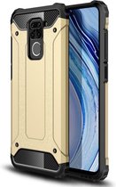 Armor Hybrid Back Cover - Xiaomi Redmi Note 9 Hoesje - Goud