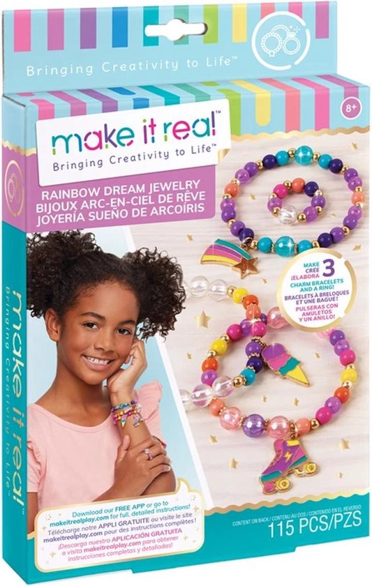 Make it Real - Bringing Creativity to Life - Set voor het maken van armbanden - Regenboog Dromen