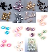 Set de perles en Verres - Rond - 10 mm - 10 couleurs - Plus de 285 pièces!