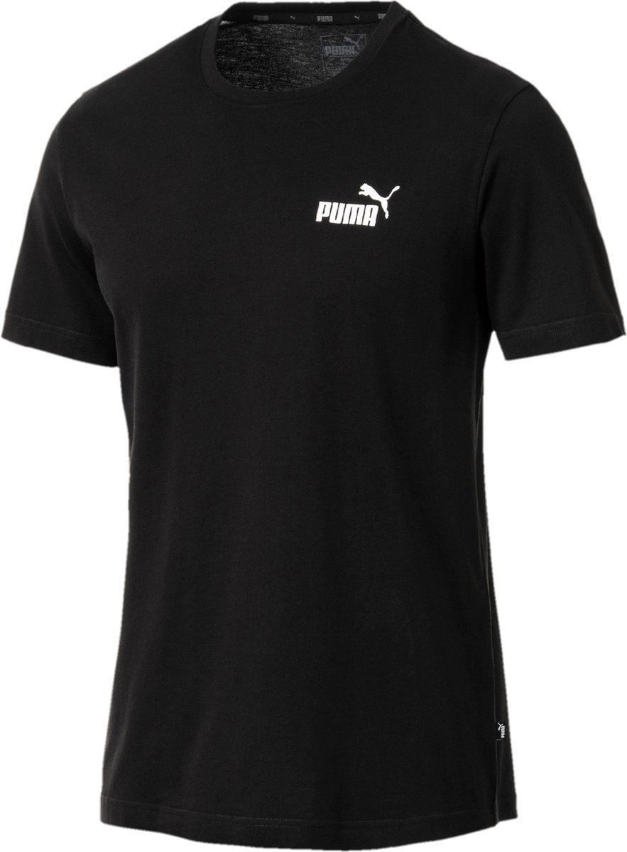 PUMA ESS Small Logo Tee Cotton Mannen Zwart