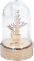 Grundig Sneeuwbol 8,5 X 5,5 Cm Glas/hout Bruin Rendier