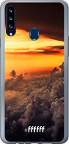 Samsung Galaxy A20s Hoesje Transparant TPU Case - Sea of Clouds #ffffff