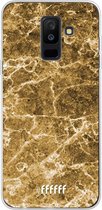 Samsung Galaxy A6 Plus (2018) Hoesje Transparant TPU Case - Gold Marble #ffffff