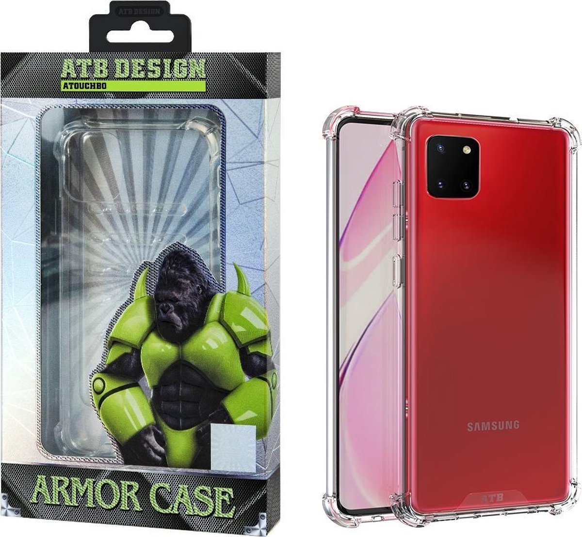 Atouchbo Armor Case Samsung Note 10 Lite hoesje transparant
