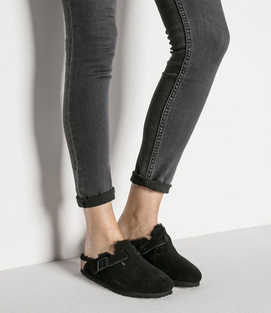 Birkenstock Boston Narrow Dames Clogs - Black - Maat 36
