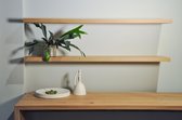 Zwevende wandplank eiken onbehandeld - 120x15x32