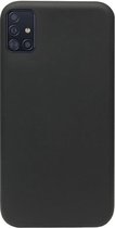 ADEL Siliconen Back Cover Softcase Hoesje Geschikt voor Samsung Galaxy A71 - Zwart