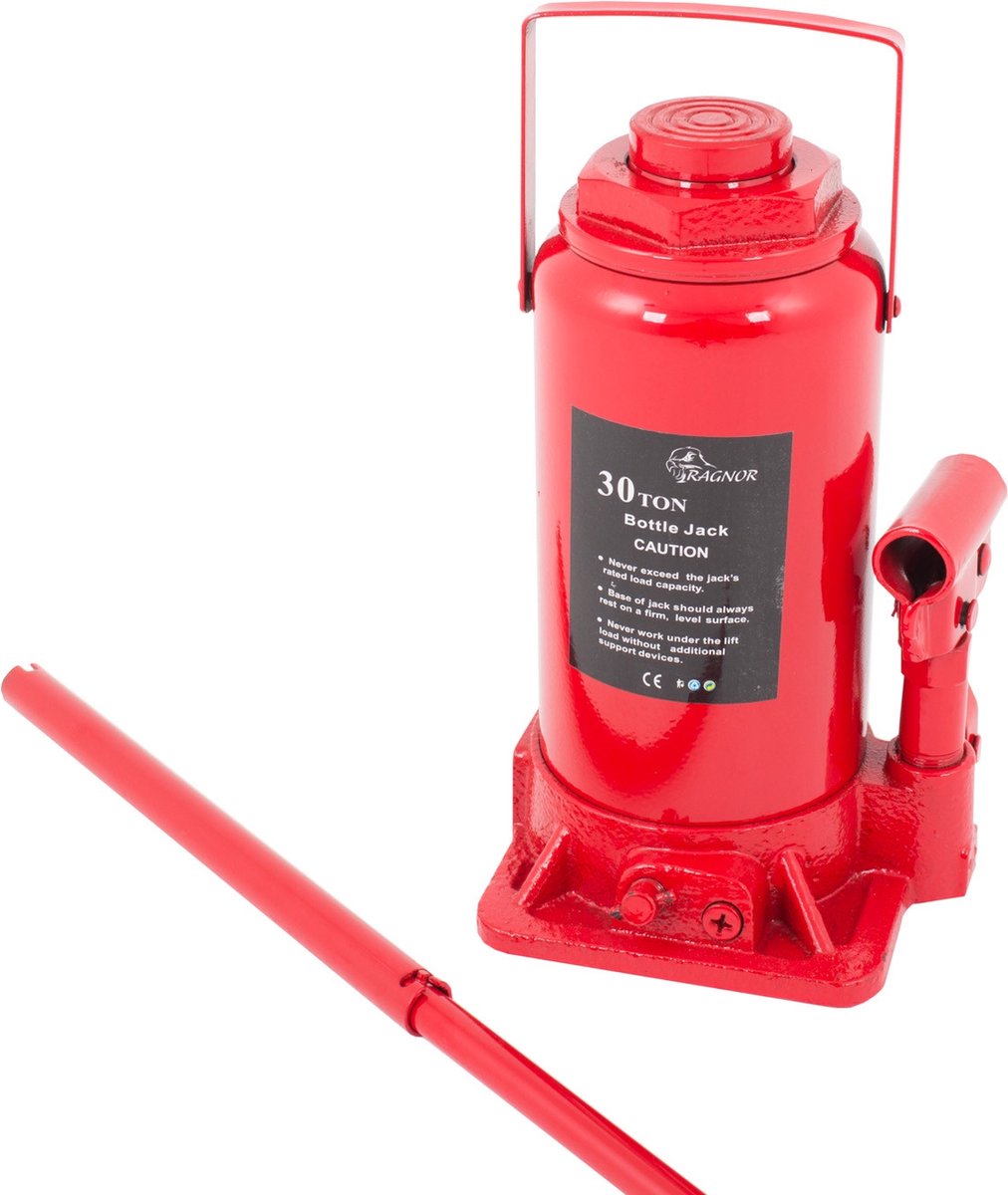 Hydraulische Potkrik 30 ton – Compact & Veilig | Overdrukventiel & Pompstang – TUV•CE•GS Gecertificeerd – Ideaal voor Vrachtwagen, Landbouw & Industrie