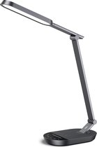 TaoTronics TT-DL056 LED Bureau Lamp Luxe Stylishe Lamp Iron Gray Metal