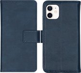 iPhone 12 Mini Hoesje met Pasjeshouder - iMoshion Luxe Booktype - Donkerblauw