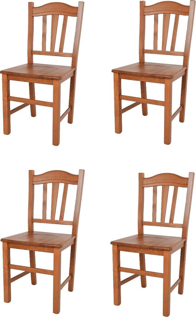 Tommychairs Silvana - Eetkamerstoelen - Set van 4 - Kersenhout