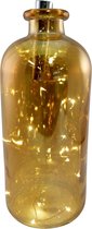 Peha Decoratiefles Led 11 X 27 Cm Glas Transparant/goud