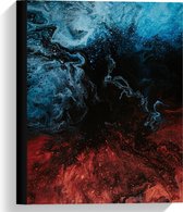 Canvas  - Rode Blauwe Glitters op Zwart - 30x40cm Foto op Canvas Schilderij (Wanddecoratie op Canvas)