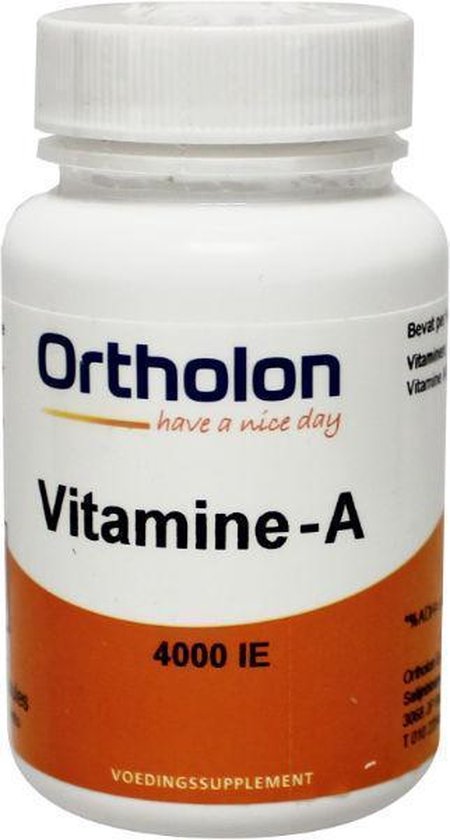 Grote waanidee Verward Regulatie Ortholon Vitamine A 4000 I.E. - 60 Capsule - Vitaminen | bol.com