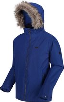 Haig Waterdichte, geïsoleerde Parka jas met capuchon met rand van imitatiebont van Regatta voor Heren, Outdoorjas, fel vorstelijk Blauw