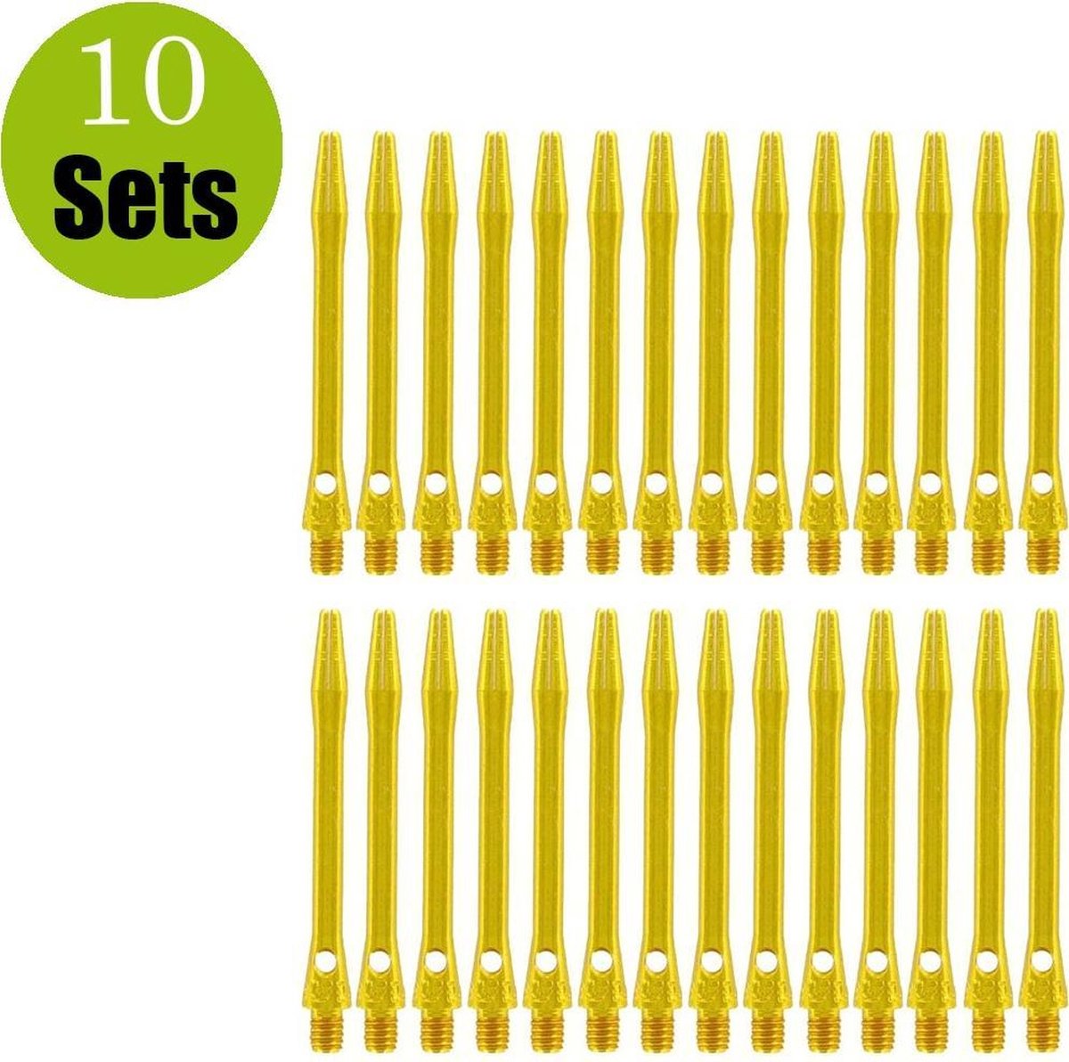 Aluminium Dart Shafts - Goud - Medium - (10 Sets)