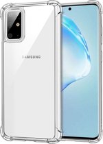 Siliconen hoesje voor Samsung Galaxy S20 Plus - Transparant - Inclusief 1 extra screenprotector