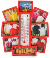 Magneet 2D MDF Molen Tulp Thermometer - Souvenir