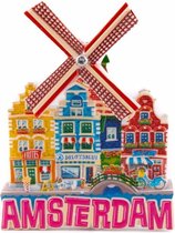 Magneet Polystone Molen Paars Amsterdam - Souvenir