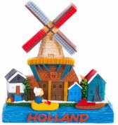 Magneet 2D Molen Met Klomp Holland - Souvenir