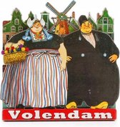 Magneet 2D MDF Dikke Man En Vrouw Volendam - Souvenir