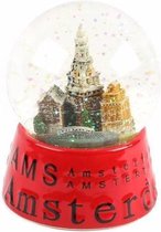 Waterbol Amsterdam Rood 8 Cm - Souvenir