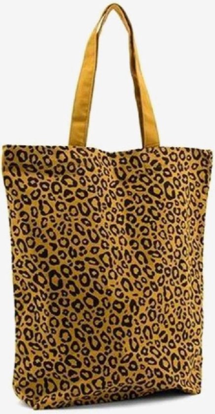 hobby opwinding dienblad Shopper / Boodschappen tas - Oker Geel Leopard - Lynn | bol.com
