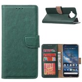 Bookcase Geschikt voor: Nokia 8.3 - Groen - portemonee hoesje