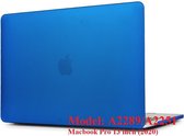 Macbook Hoes Case voor Macbook Pro 13 inch (2020) A2289 - A2251 - A2338 M1 - Laptop Cover - Matte Donker Blauw