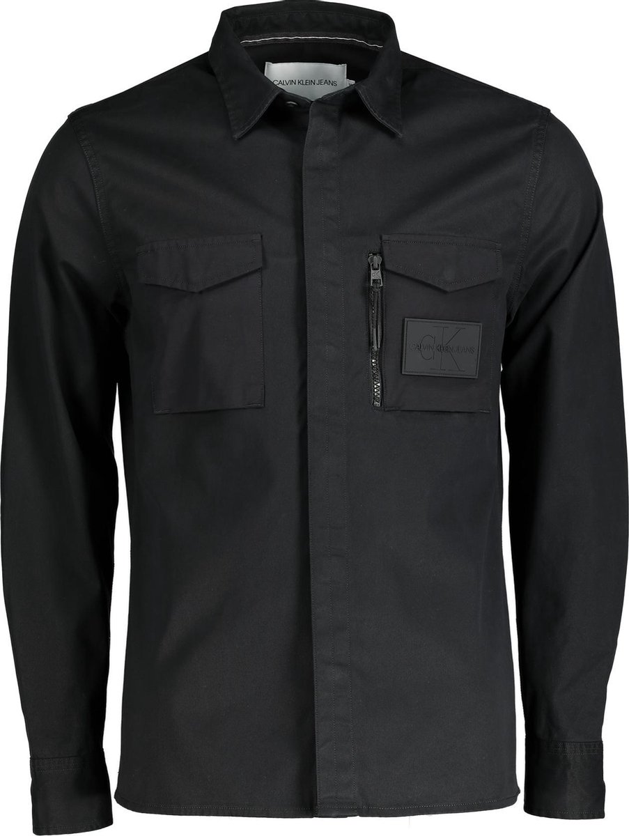 Calvin Klein Overhemd - Slim Fit - Zwart M | bol.com
