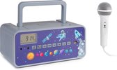 Kidsbox Space CD Boombox CD player BT FM USB leddisplay grijs
