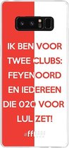 6F hoesje - geschikt voor Samsung Galaxy Note 8 -  Transparant TPU Case - Feyenoord - Quote #ffffff