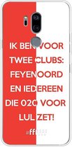 6F hoesje - geschikt voor LG G7 ThinQ -  Transparant TPU Case - Feyenoord - Quote #ffffff