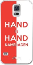 6F hoesje - geschikt voor Samsung Galaxy S5 -  Transparant TPU Case - Feyenoord - Hand in hand, kameraden #ffffff