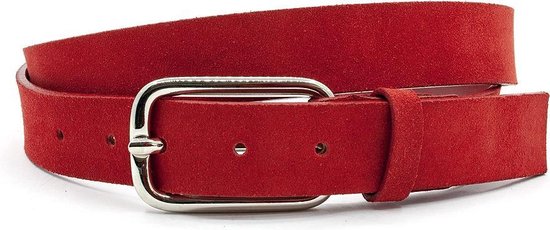 Hippe rode suede dames riem 3 cm breed - Rood - Basic - Echt Suede leer -  Taille:... | bol.com