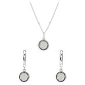 Lucardi - Zilveren set Gemstone labradorite
