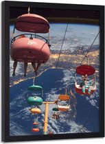 Foto in frame Space Ride, 70x100, multi-gekleurd, Premium print