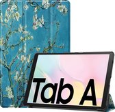Hoes Geschikt voor Samsung Galaxy Tab A7 Hoes Luxe Hoesje Book Case - Hoesje Geschikt voor Samsung Tab A7 Hoes Cover - Bloesem