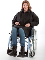 Rolstoeljas winter | Rolstoeljassen & Rolstoelponcho's | Aangepaste jas rolstoel | Zwart | XL