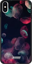 iPhone Xs Max Hoesje TPU Case - Jellyfish Bloom #ffffff