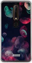 Nokia 6 (2018) Hoesje Transparant TPU Case - Jellyfish Bloom #ffffff
