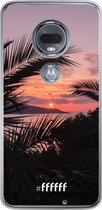Motorola Moto G7 Hoesje Transparant TPU Case - Pretty Sunset #ffffff