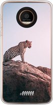 Motorola Moto Z Force Hoesje Transparant TPU Case - Leopard #ffffff