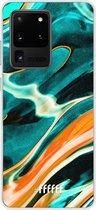 Samsung Galaxy S20 Ultra Hoesje Transparant TPU Case - Fresh Waves #ffffff
