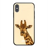 iPhone X Hoesje TPU Case - Giraffe #ffffff